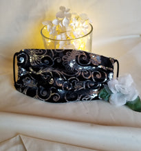 Load image into Gallery viewer, Black sequin- Flat Mask